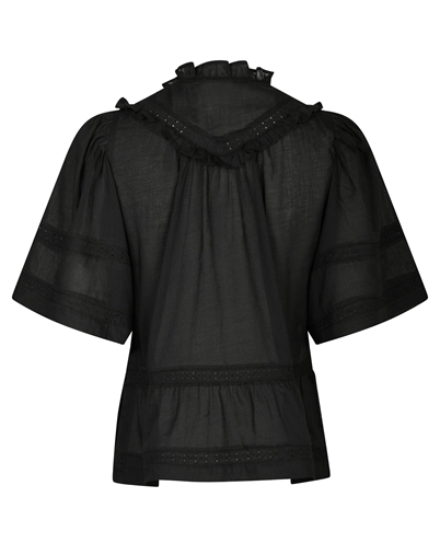 Neo Noir - Evienne S Voile Bluse - Black